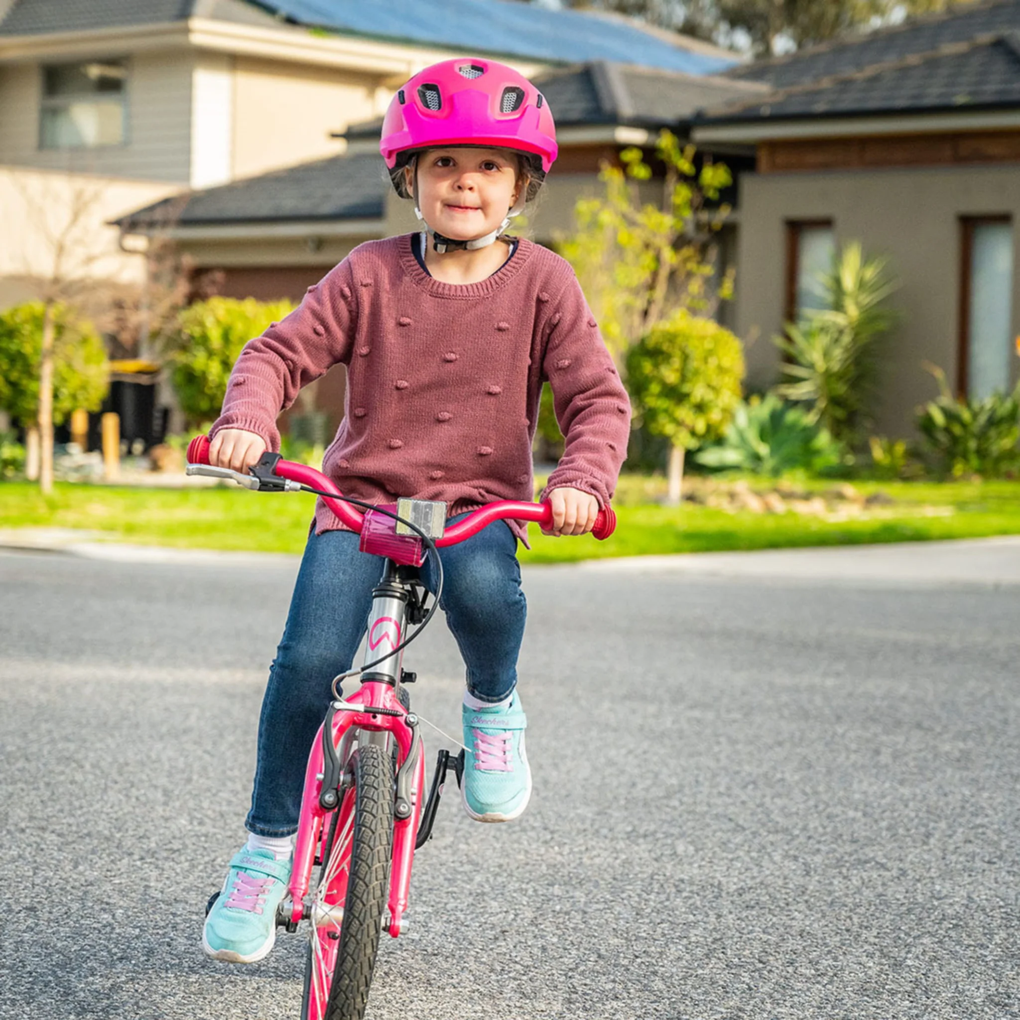Apollo Neo 16" Kids Bike Brushed Alloy/Pink/Dark Pink - Image 3